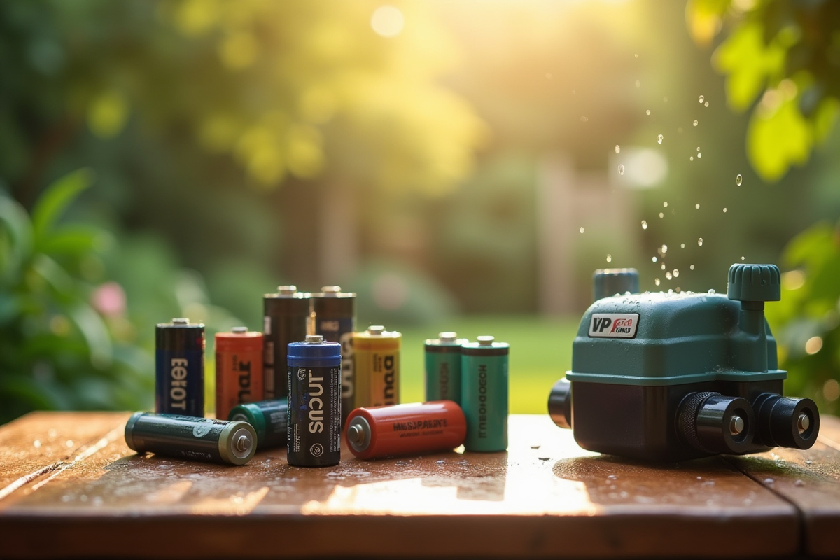 Batteries neuves et usées avec contrôleur d