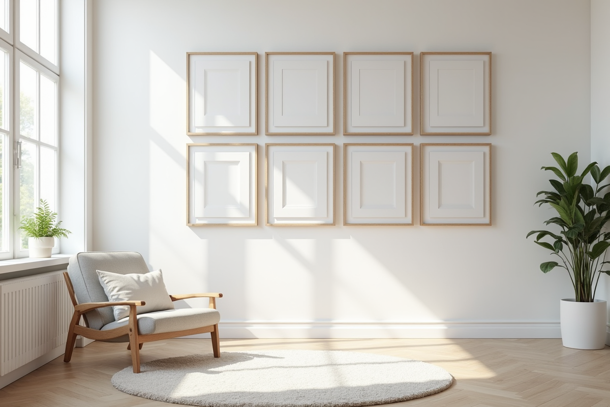 Accrochage uniforme de tableaux sur un mur : techniques et astuces
