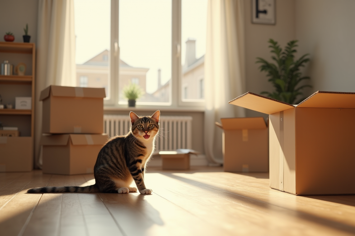 Miaulements de chat pendant le déménagement : causes et solutions