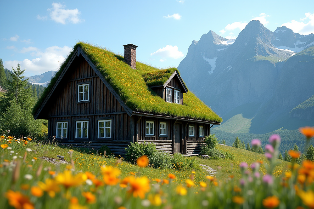 L’usage de l’herbe sur les toits norvégiens : traditions et avantages
